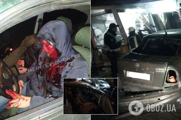 Під Дніпром авто влетіло в магазин: постраждалих вирізали рятувальники. Фото 18+