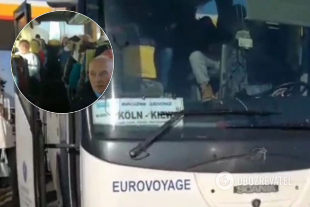 Автобус з українцями застряг між Німеччиною та Польщею. Відео
