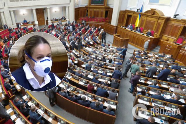 Нардепи прийшли в Раду в захисних масках. Фото