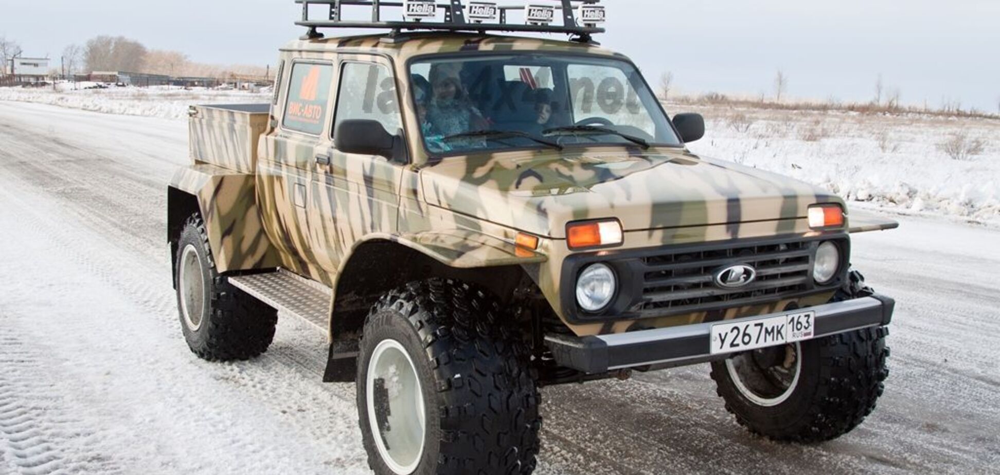 Ладу Ниву превратили в чудовищный снегоболотоход