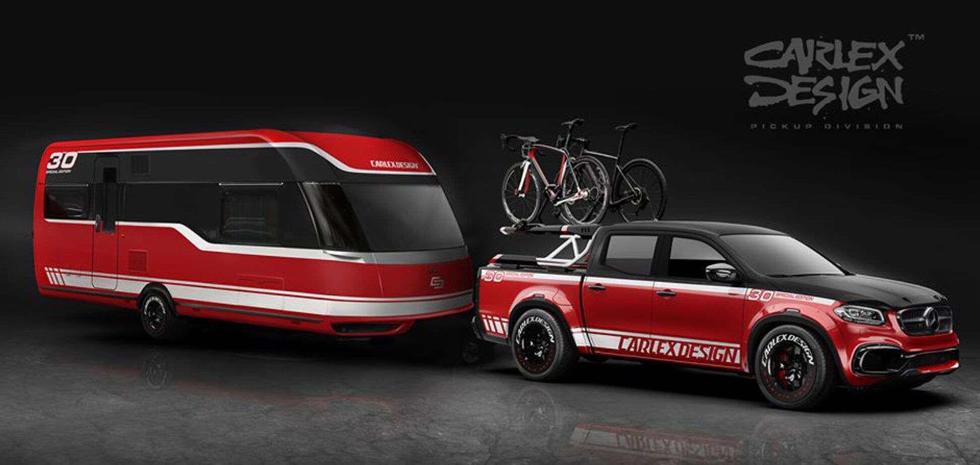 Мечта байкера: пикап Mercedes переделали и добавили дом на колесах