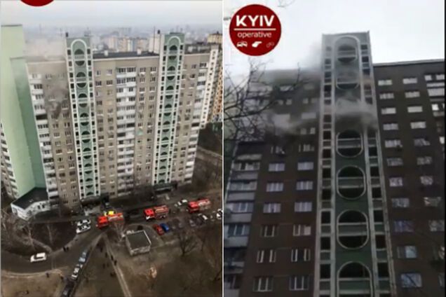 У Києві спалахнула масштабна пожежа у квартирі багатоповерхівки
