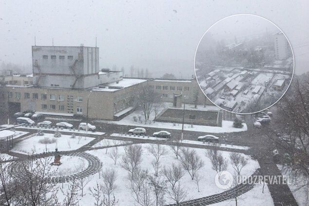 Киев среди марта неожиданно завалило снегом. Удивительные фото