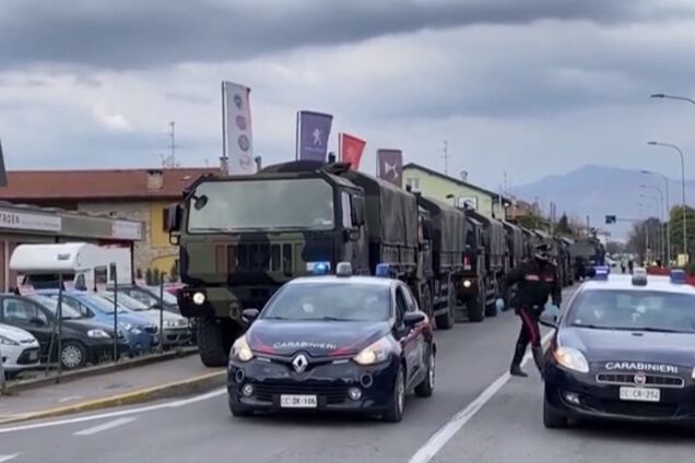 В Италии гробы вывозят военными грузовиками: жуткие кадры с жертвами коронавируса