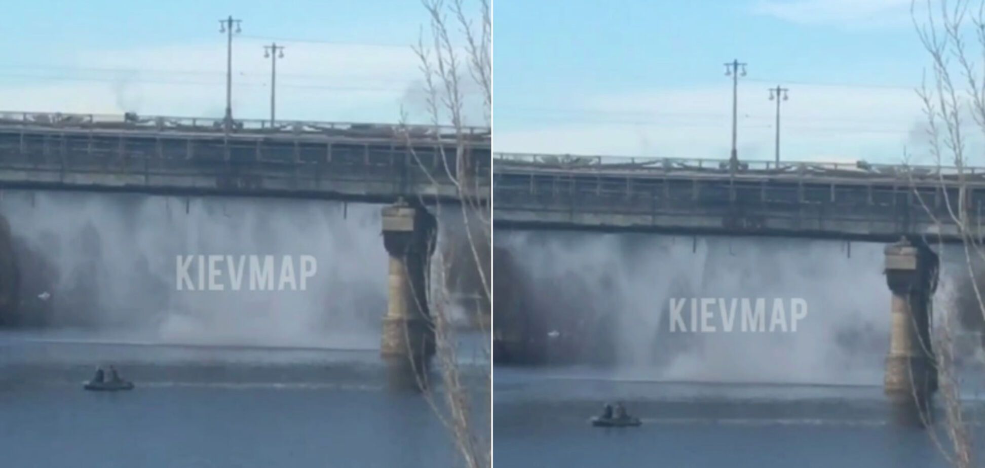 У Києві з мосту Патона полився окріп