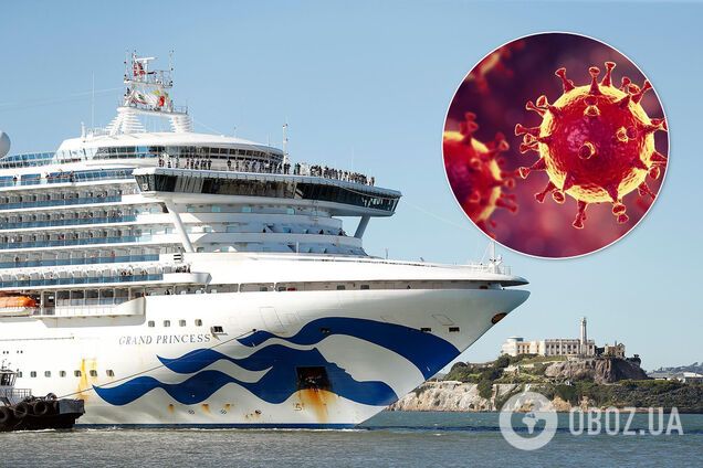 У Каліфорнії через коронавірус затримали круїзний лайнер Grand Princess