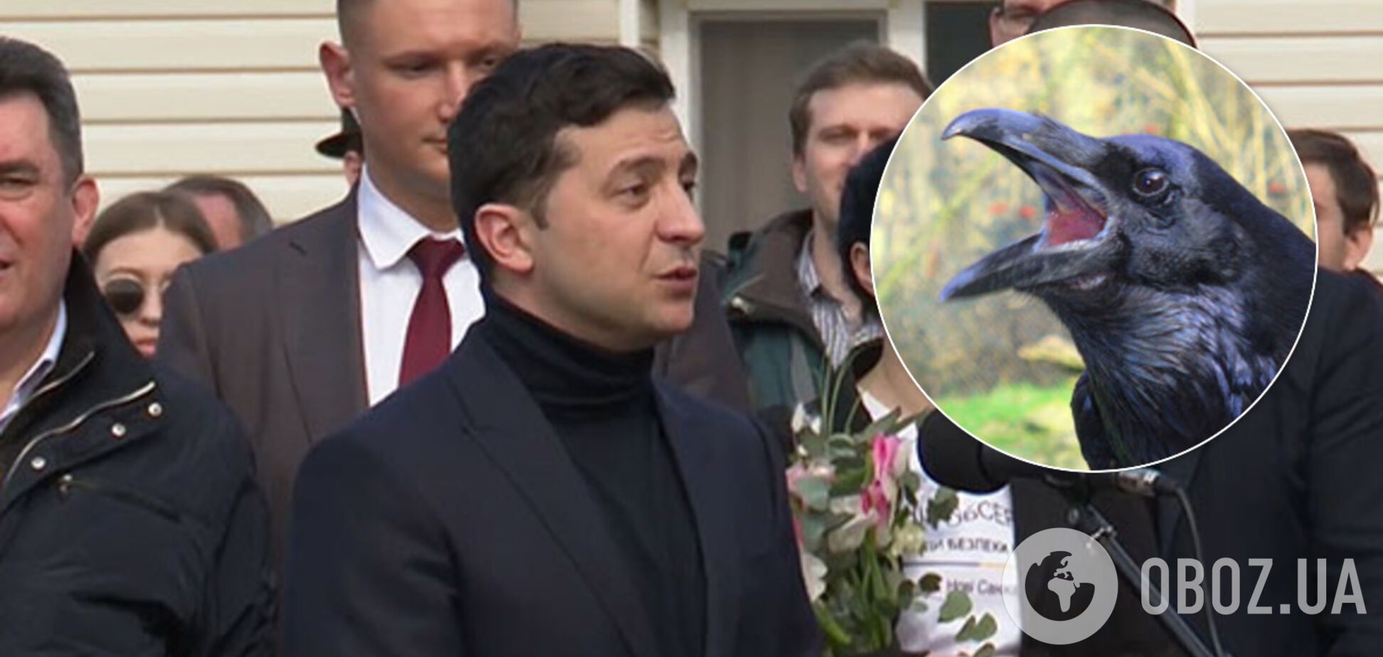 Зеленский получил 'добро' от ворон на туризм в Украине. Видео