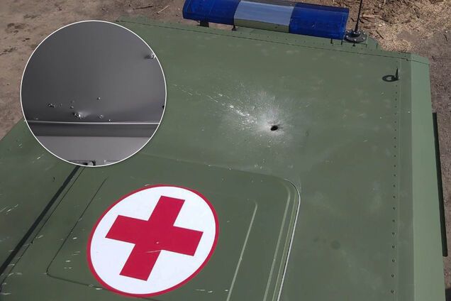 Наемники Путина сбросили две гранаты на санитарный автомобиль воинов ООС. Фото