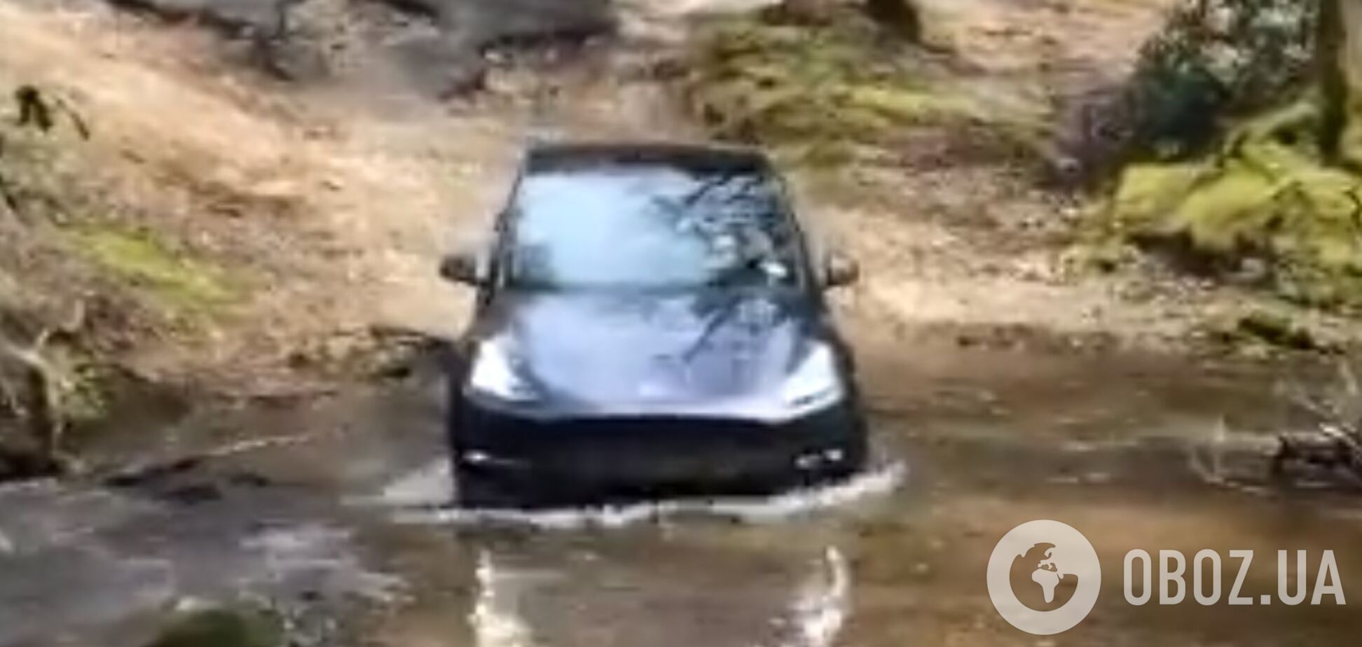 Новейший кроссовер Tesla бросили в реку, но сеть не впечатлена