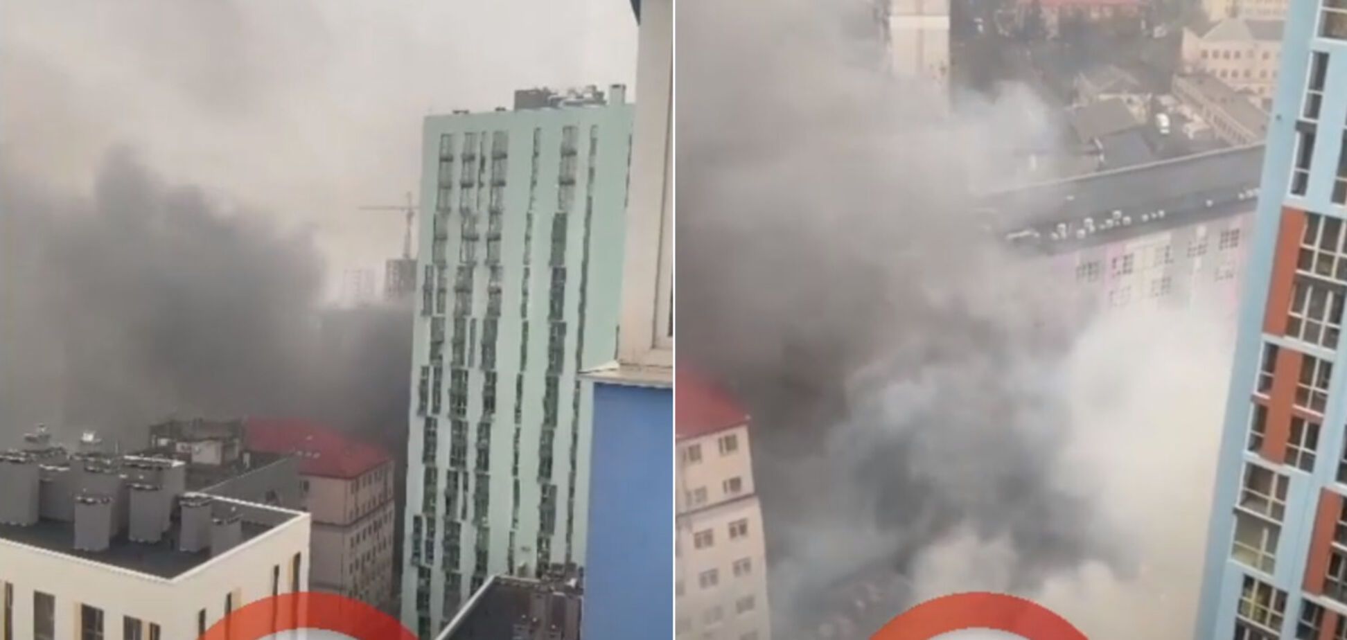 В Киеве вспыхнул пожар в помещениях супермаркета