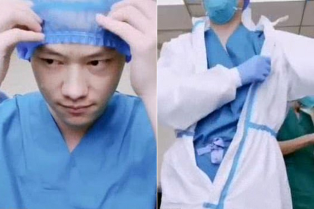 Вдягнув 11 предметів: лікар показав, як захищає себе від коронавірусу