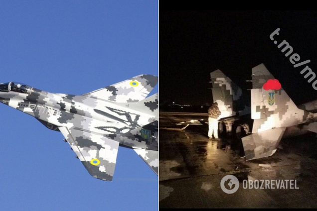 В Мелитополе аварийно приземлился истребитель МиГ-29. Фото с места ЧП