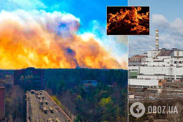 Пожар в Чернобыльской зоне