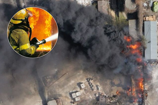 пожар Киев на выдубичах