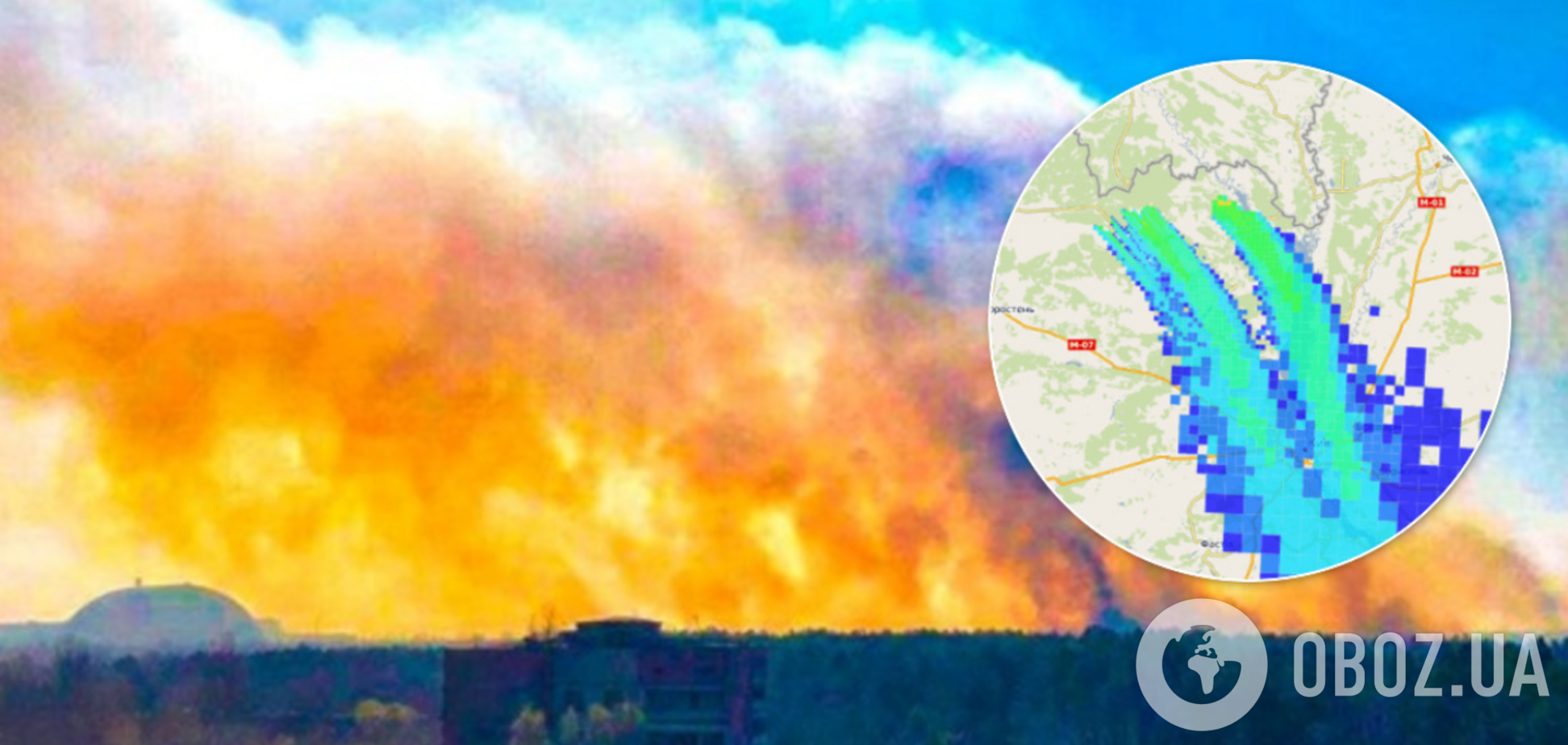 Рух повітря з Чорнобиля показали на карті