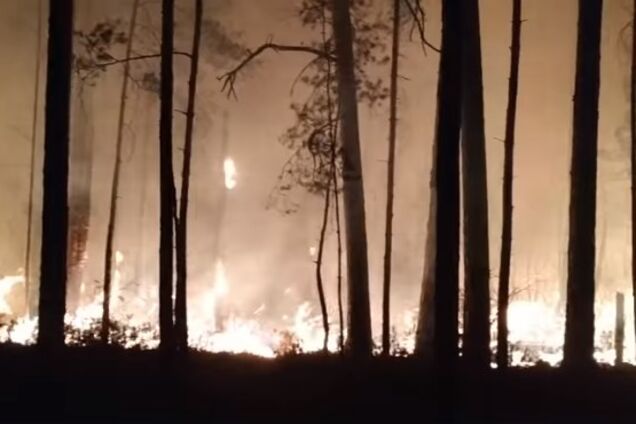 Аваков показал карту лесных пожаров на Киевщине и Житомирщине. Видео