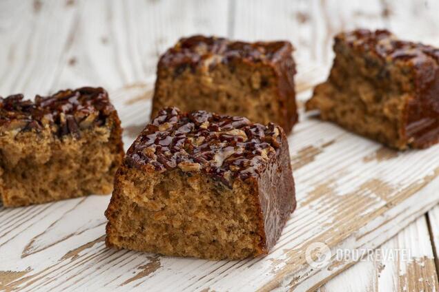 Медовый кекс с орехами - еще один постный шедевр от Лизы Глинской | FoodOboz