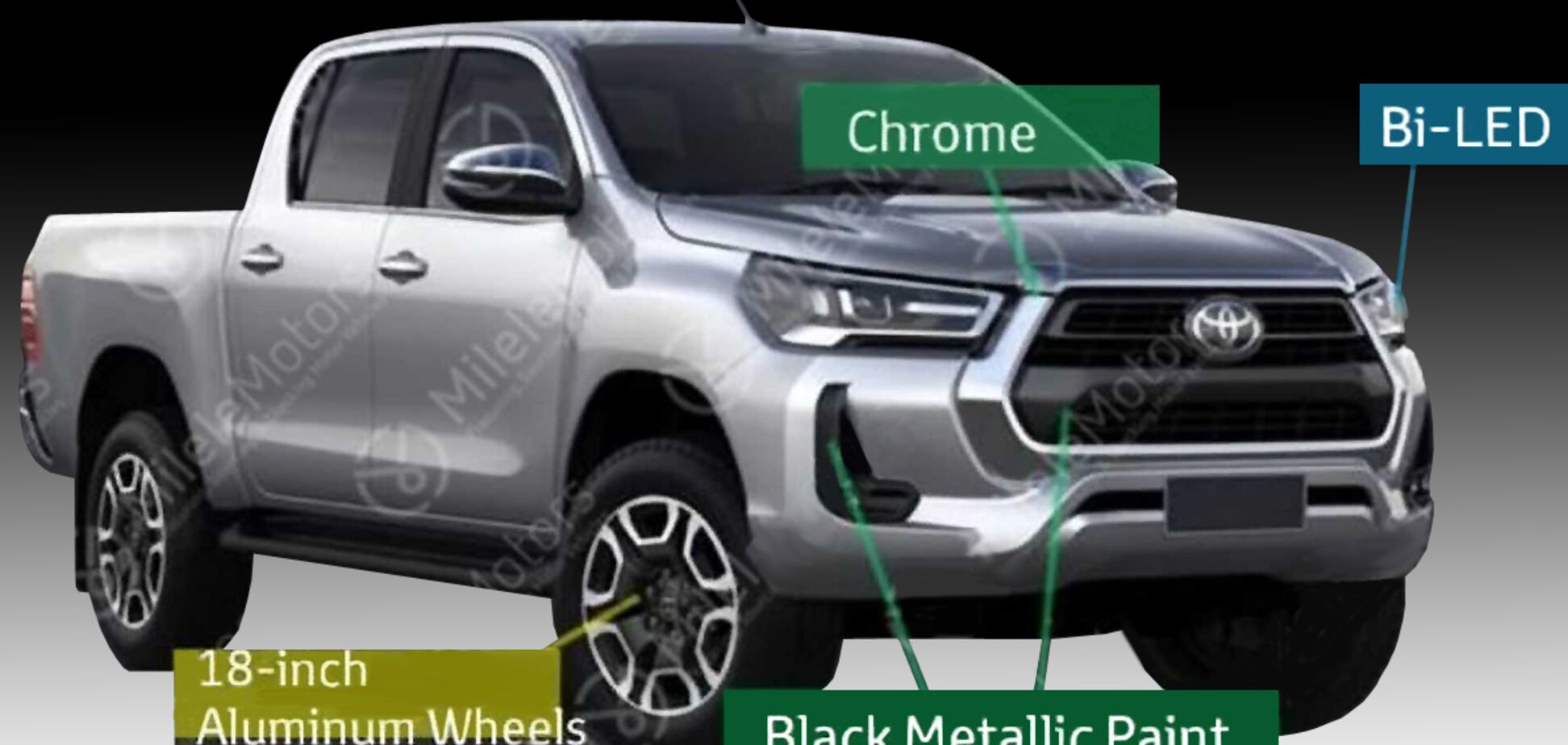 В сеть слили первые фото нового Toyota Hilux