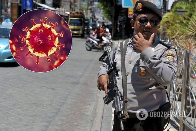 Полиция Бали и коронавирус. Иллюстрация