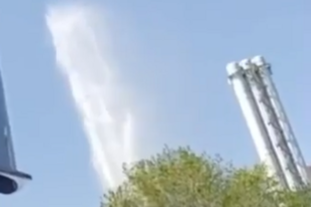 Прорыв трубы в Киеве