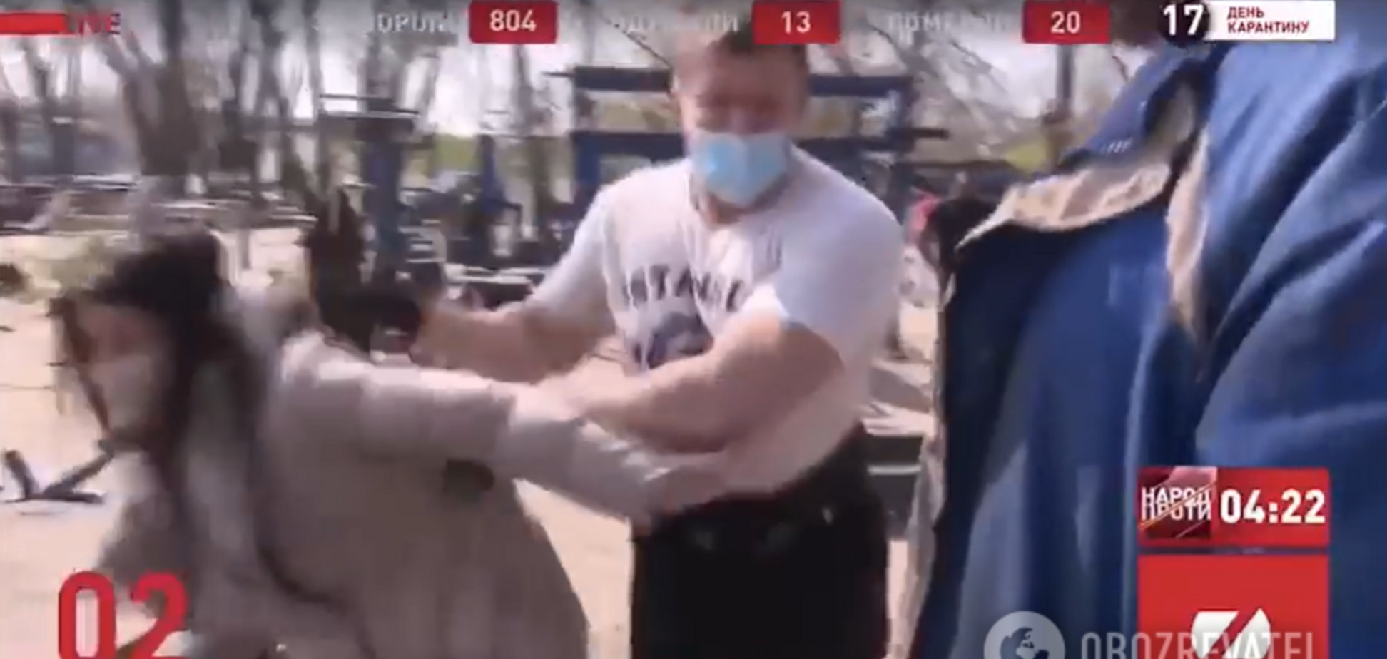 Полиция задержала человека, напавшего на журналистов телеканала ZIK в Киеве