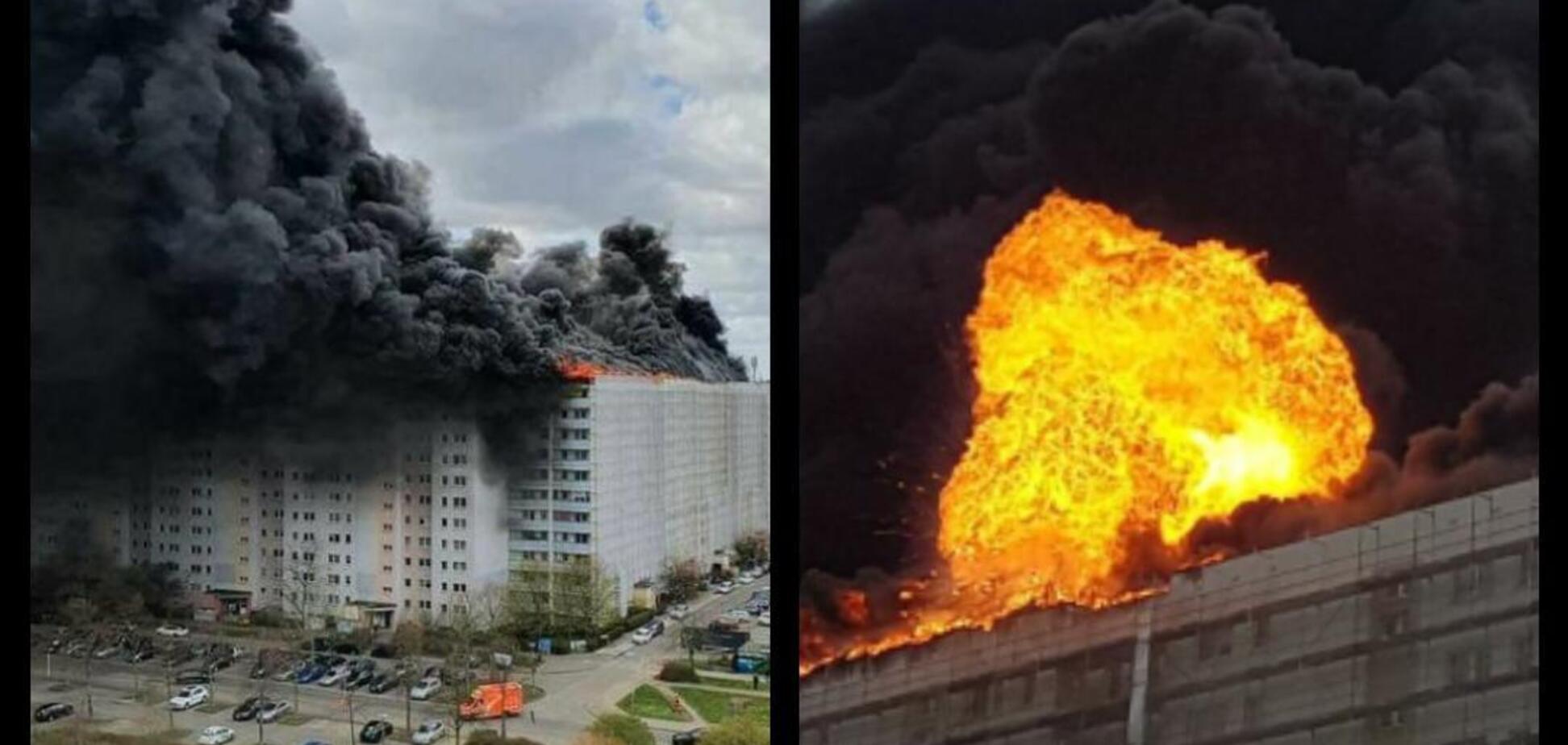 В Берлине пожар охватил высотные дома. Фото и видео