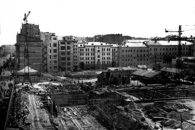 Строительство в центре Киева в 1953 году