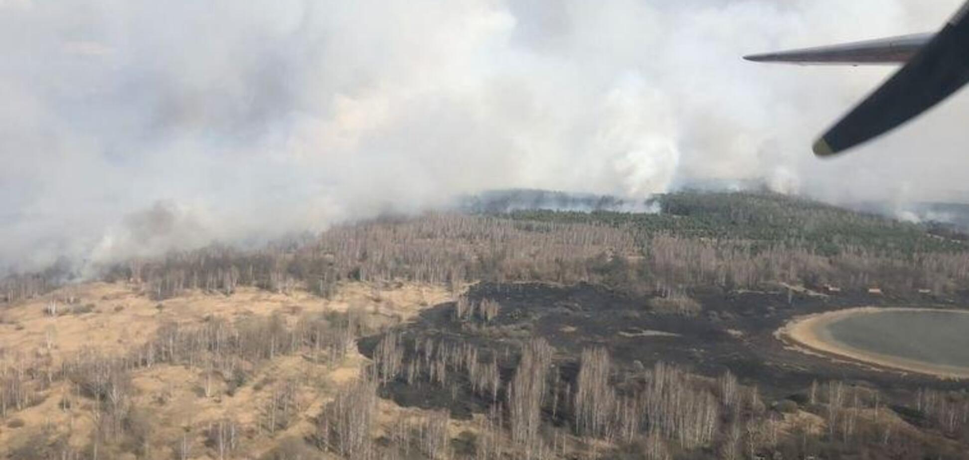 Пожар в Чернобыльской зоне