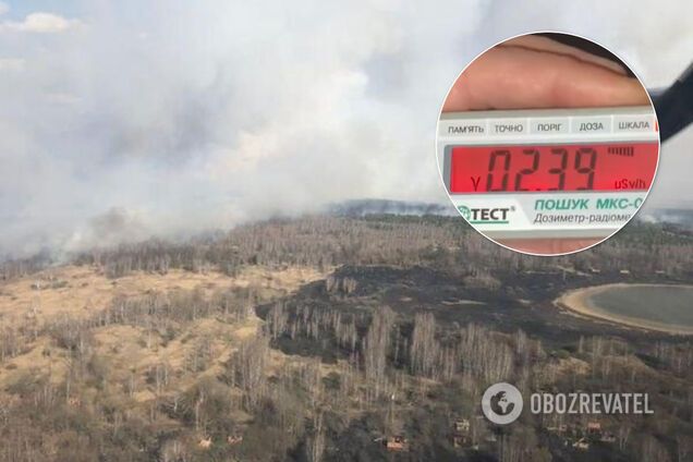 В Чернобыльской зоне пожар вспыхнул с новой силой: огонь охватил 100 га, радиация выше нормы