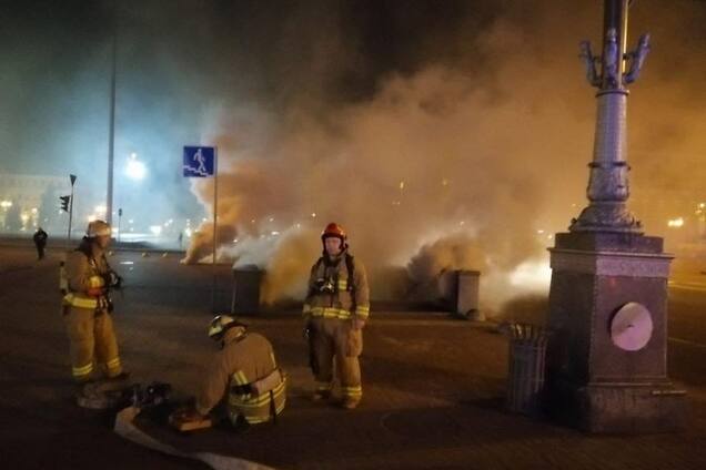 Крупный пожар оставил центр Киева без света