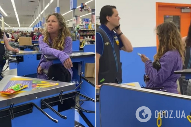 У розпал пандемії коронавірусу жінка плювала і кашляла на працівників супермаркету. Відео