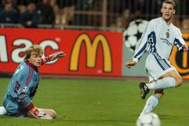 Шевченко забивает в ворота 'Баварии'