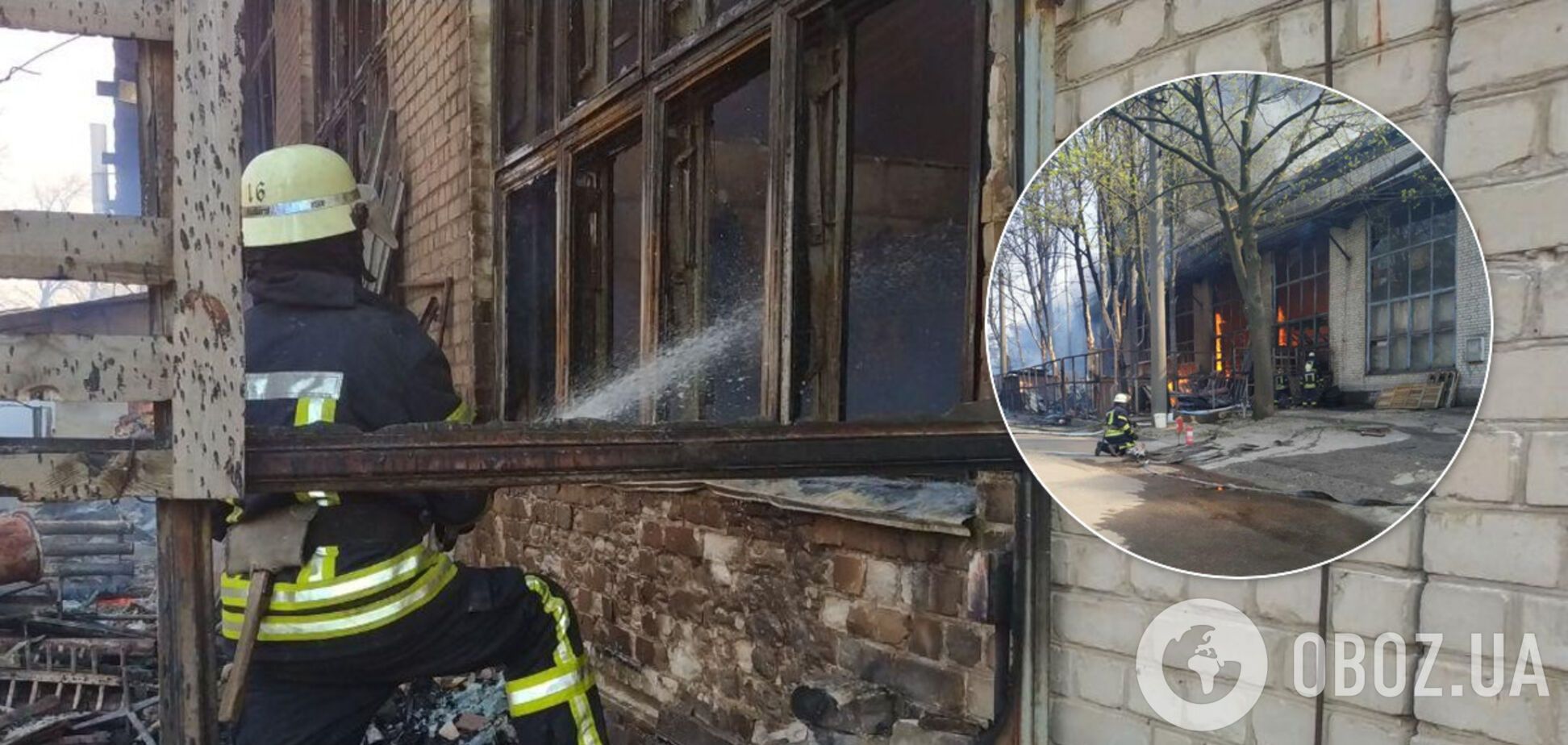 В Киеве вспыхнул масштабный пожар на складах