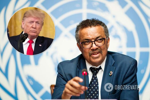Дональд Трамп и Тедрос Адханом Гебрейесус