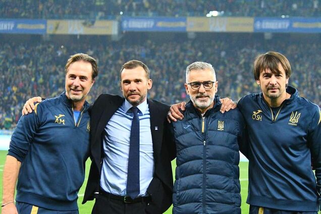 Андреа Мальдера и Андрей Шевченко (слева)