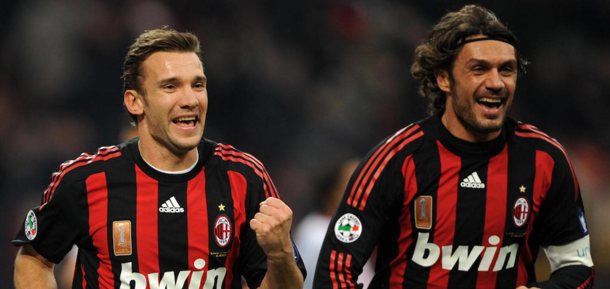 Андрей Шевченко и Паоло Мальдини