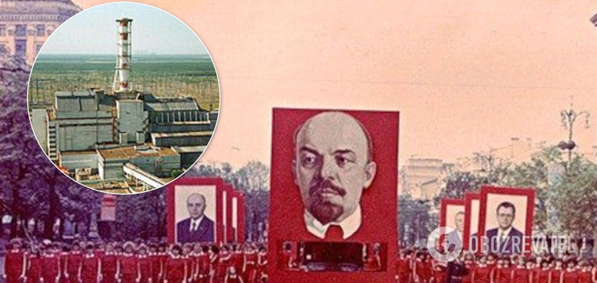 Страшный Первомай: как власти СССР согнали людей на парад после аварии в Чернобыле. Фото 1986 года