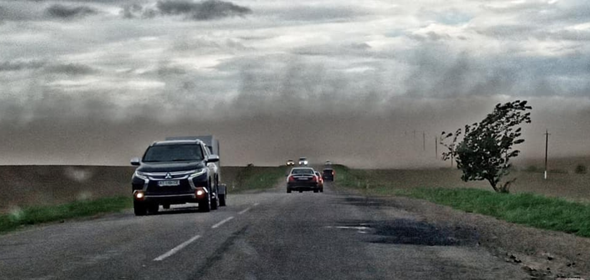 На Прикарпатье разбушевалась мощная пылевая буря: в сети показали видео