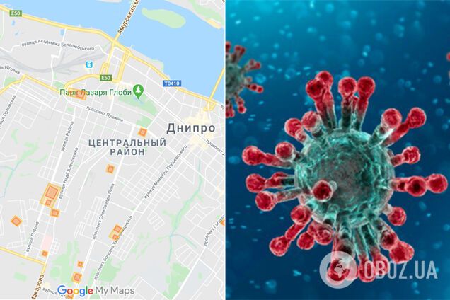 Коронавірусом у Дніпрі заразилися понад 250 осіб: карта поширення COVID-19