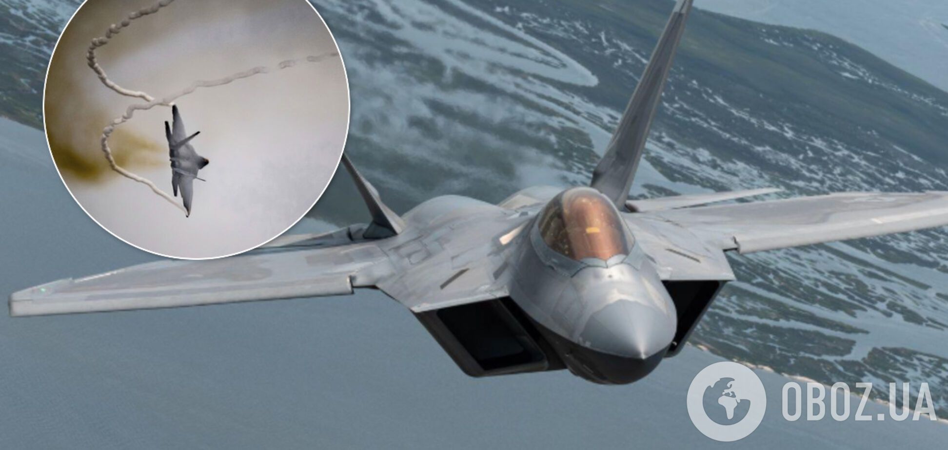 Американский истребитель разбился во время полета: крушение попало на видео