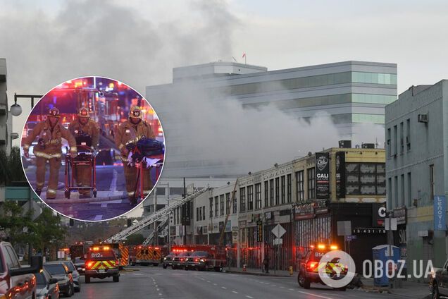 В центре Лос-Анджелеса прогремел взрыв и вспыхнул пожар. Видео