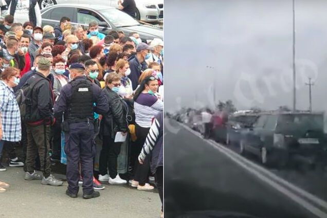 В Румынии после смягчения правил образовались гигантские очереди на границах. Фото и видео "штурма"