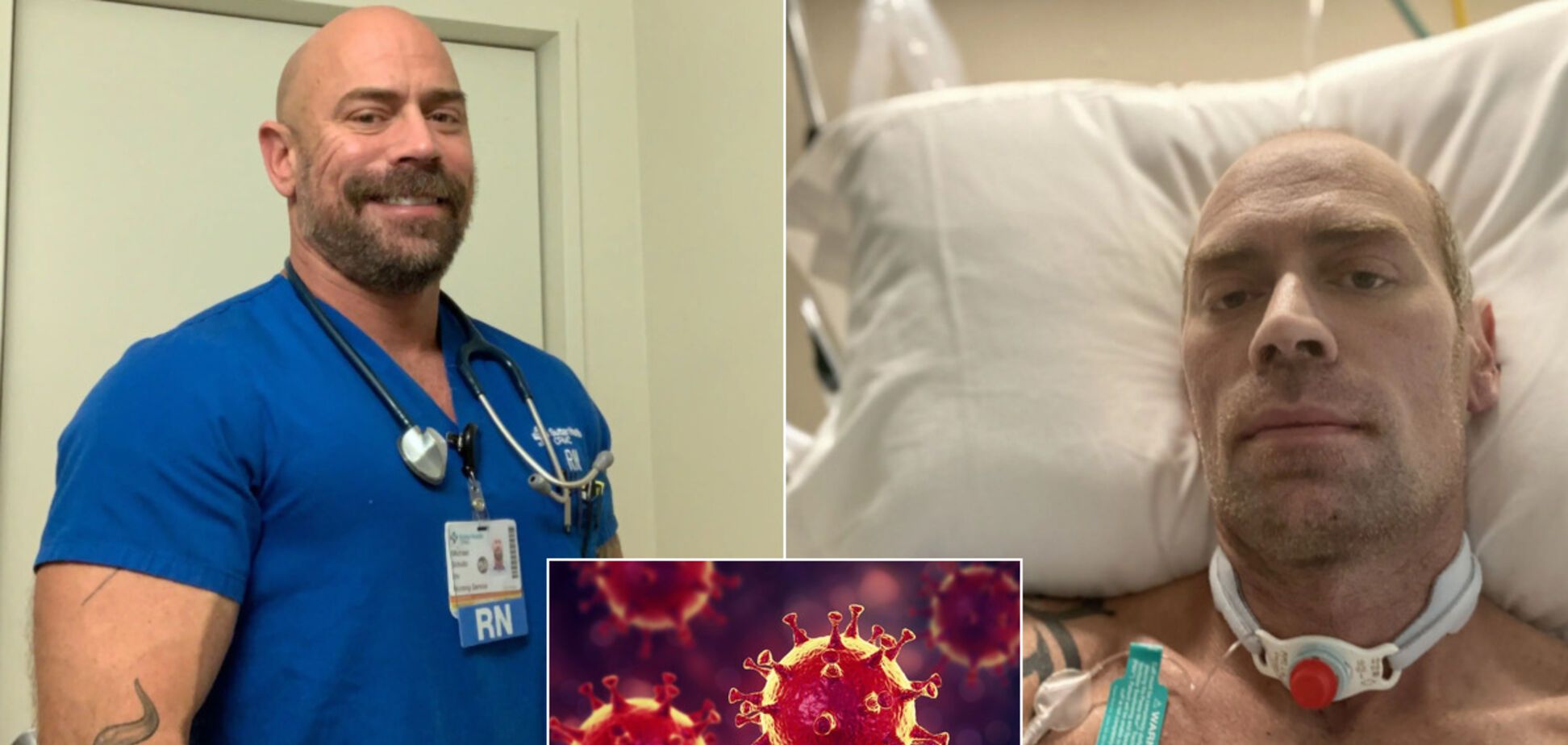 'Не мог даже держать телефон': медбрат из США за время болезни COVID-19 потерял 23 кг. Фото до и после