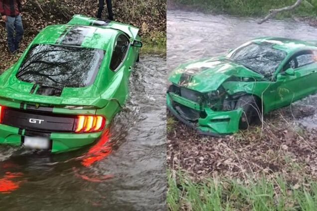 Новий Ford Mustang розбили та втопили через 3 дні після купівлі