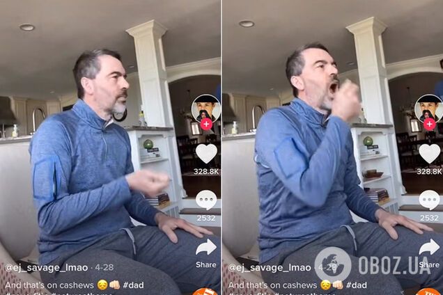 За мужчинами заметили странную привычку во время еды. Видео