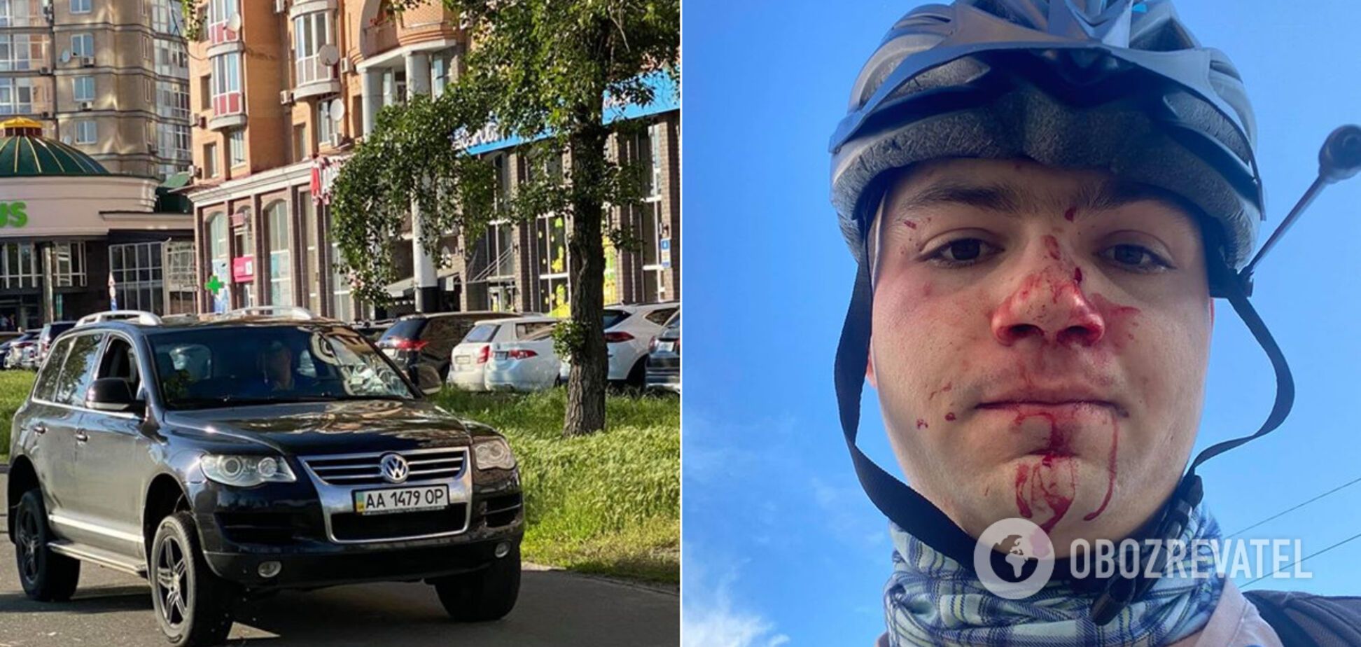 У Києві водій побив велосипедиста, який перешкодив проїхати по тротуару. Фото