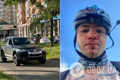 В Киеве водитель избил велосипедиста, помешавшего проехать по тротуару