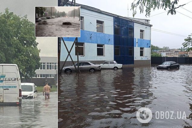 На дорогах б'ють гейзери, авто затопило: міста України 'попливли' після дощів. Фото й відео