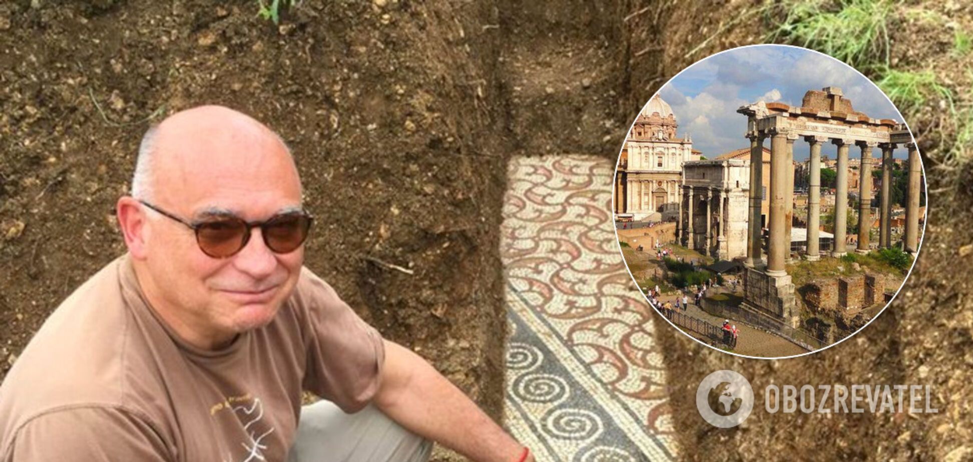 В Италии между виноградниками обнаружили уникальную древнеримскую мозаику