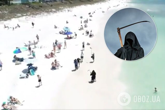 На пляжи США в разгар пандемии пришла смерть с косой
